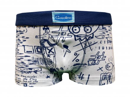 Gasolino boxerky chlapecké komiks 2587 bílé
